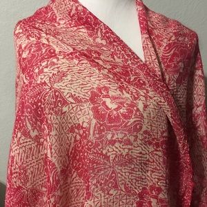 Hand stamped batik scarf